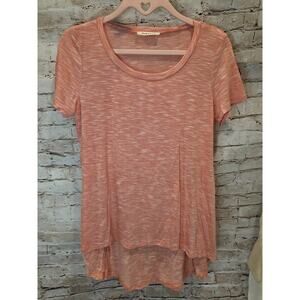 Daily Special Coral Womens Short Sleeve Top Scoop Neck Size Medium